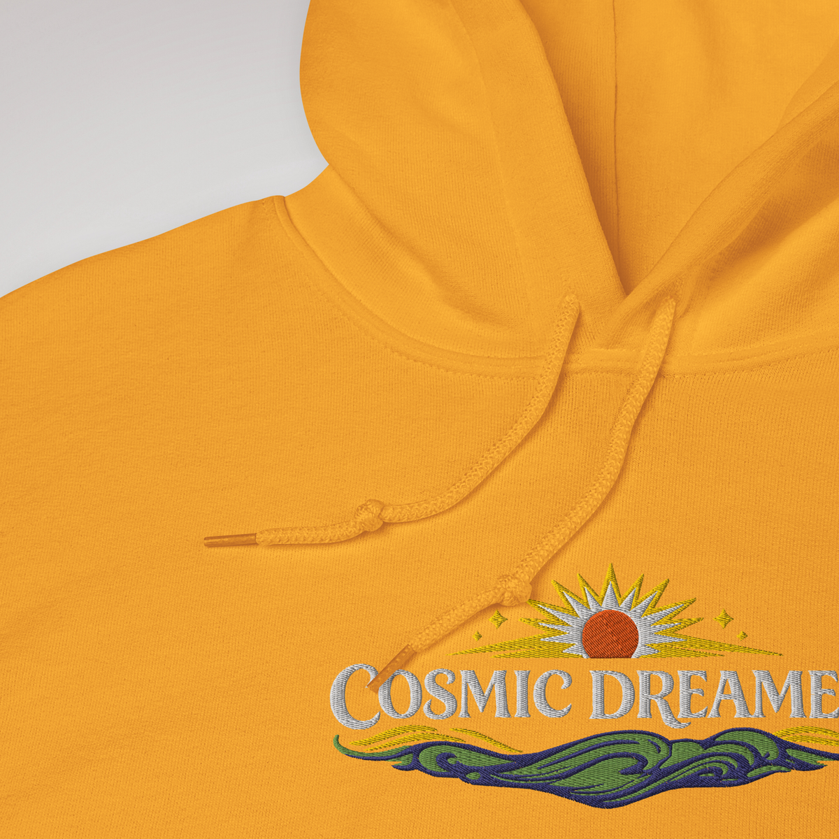 Cosmic Dreamer Hoodie Vibrant Grün ver. – Farbe Gold – Ansicht 3