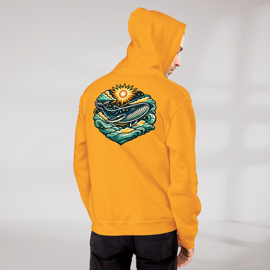 Cosmic Dreamer Hoodie Vibrant Grün ver. – Farbe Gold – Ansicht 9