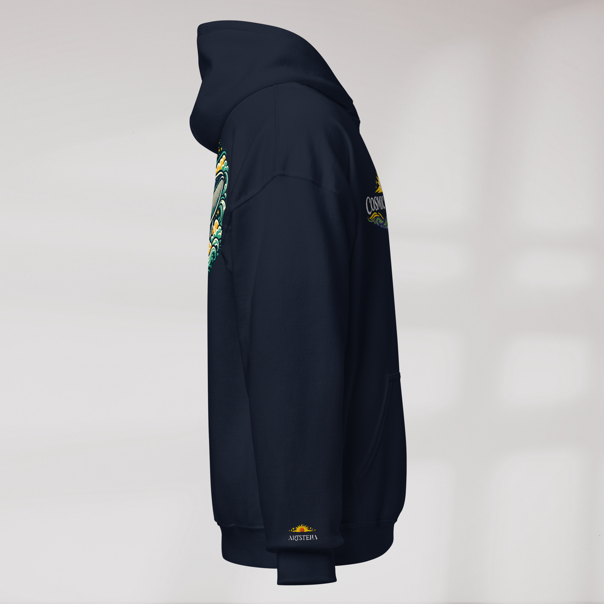 Cosmic Dreamer Hoodie Vibrant Grün ver. – Farbe Navy – Ansicht 2