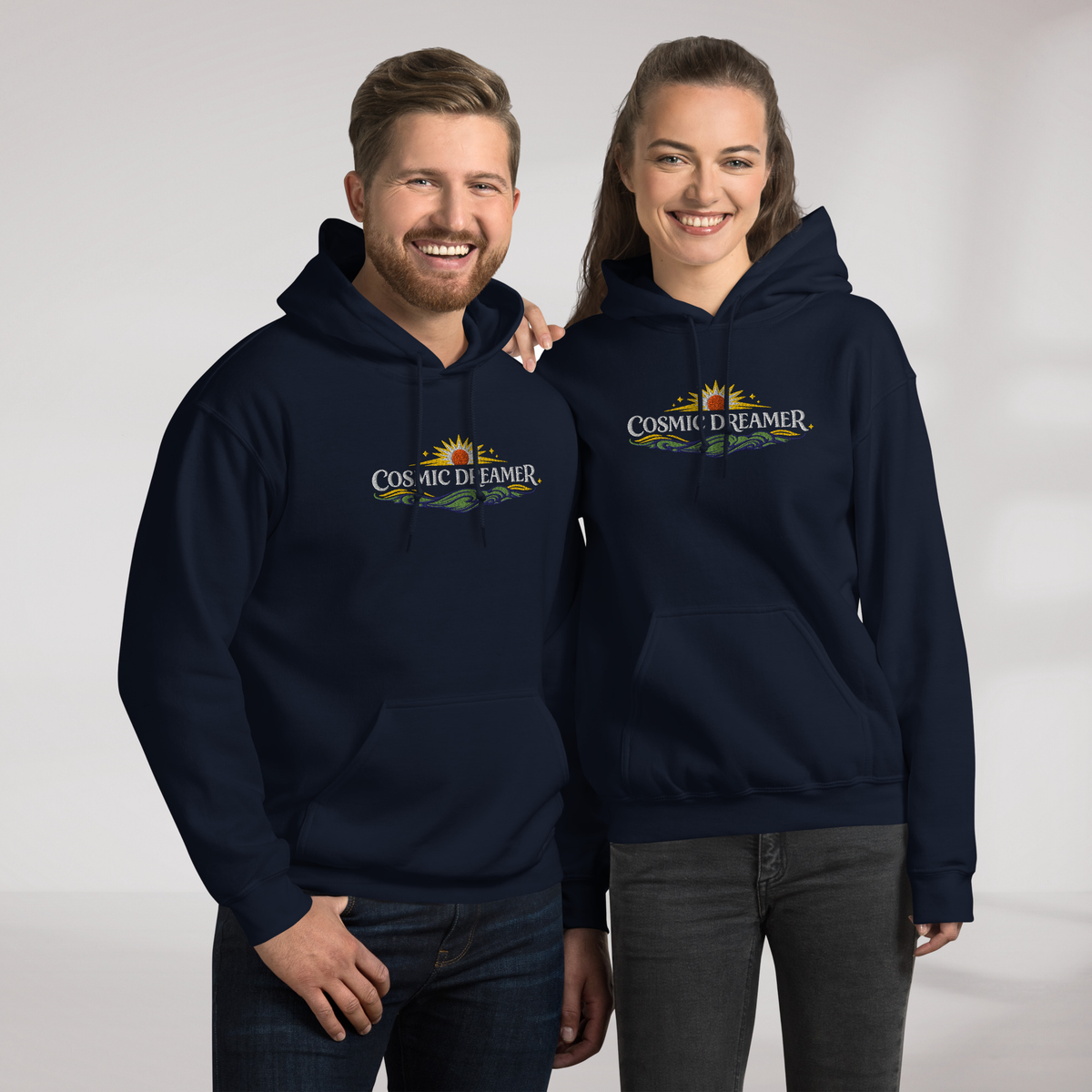 Cosmic Dreamer Hoodie Vibrant Grün ver. – Farbe Navy – Ansicht 7