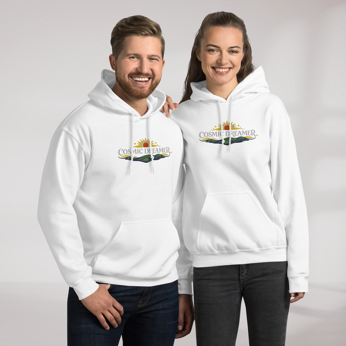 Cosmic Dreamer Hoodie Vibrant Grün ver. – Farbe Weiß – Ansicht 7