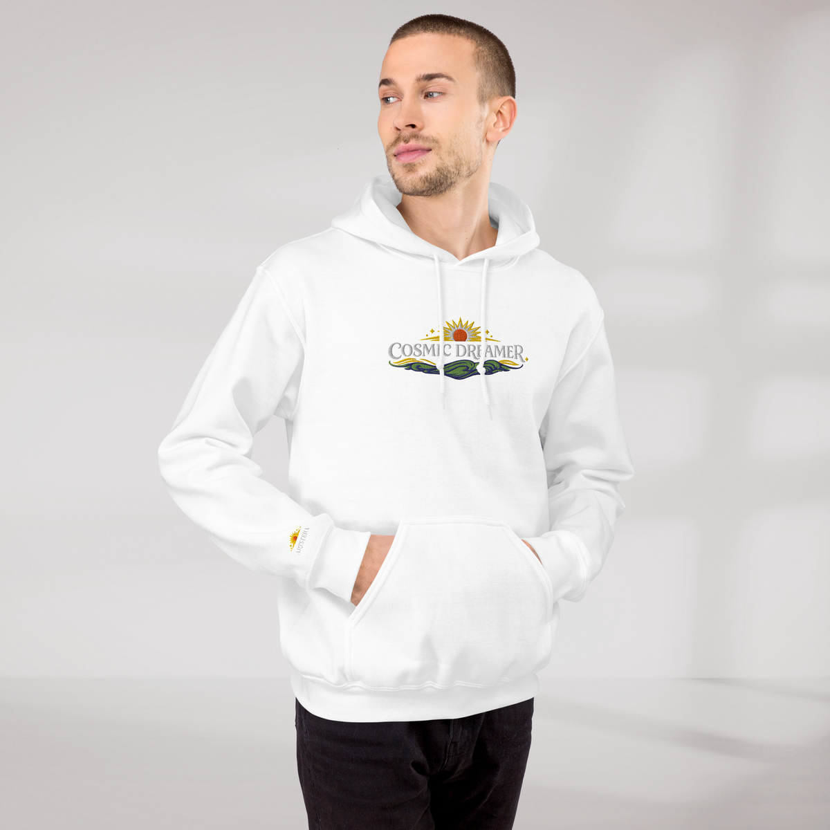 Cosmic Dreamer Hoodie Vibrant Grün ver. – Farbe Weiß – Ansicht 8