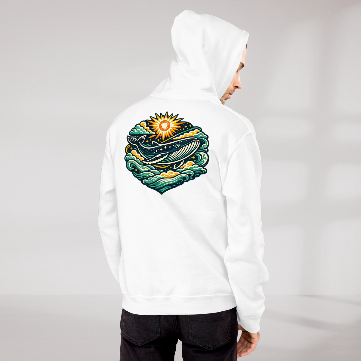 Cosmic Dreamer Hoodie Vibrant Grün ver. – Farbe Weiß – Ansicht 9