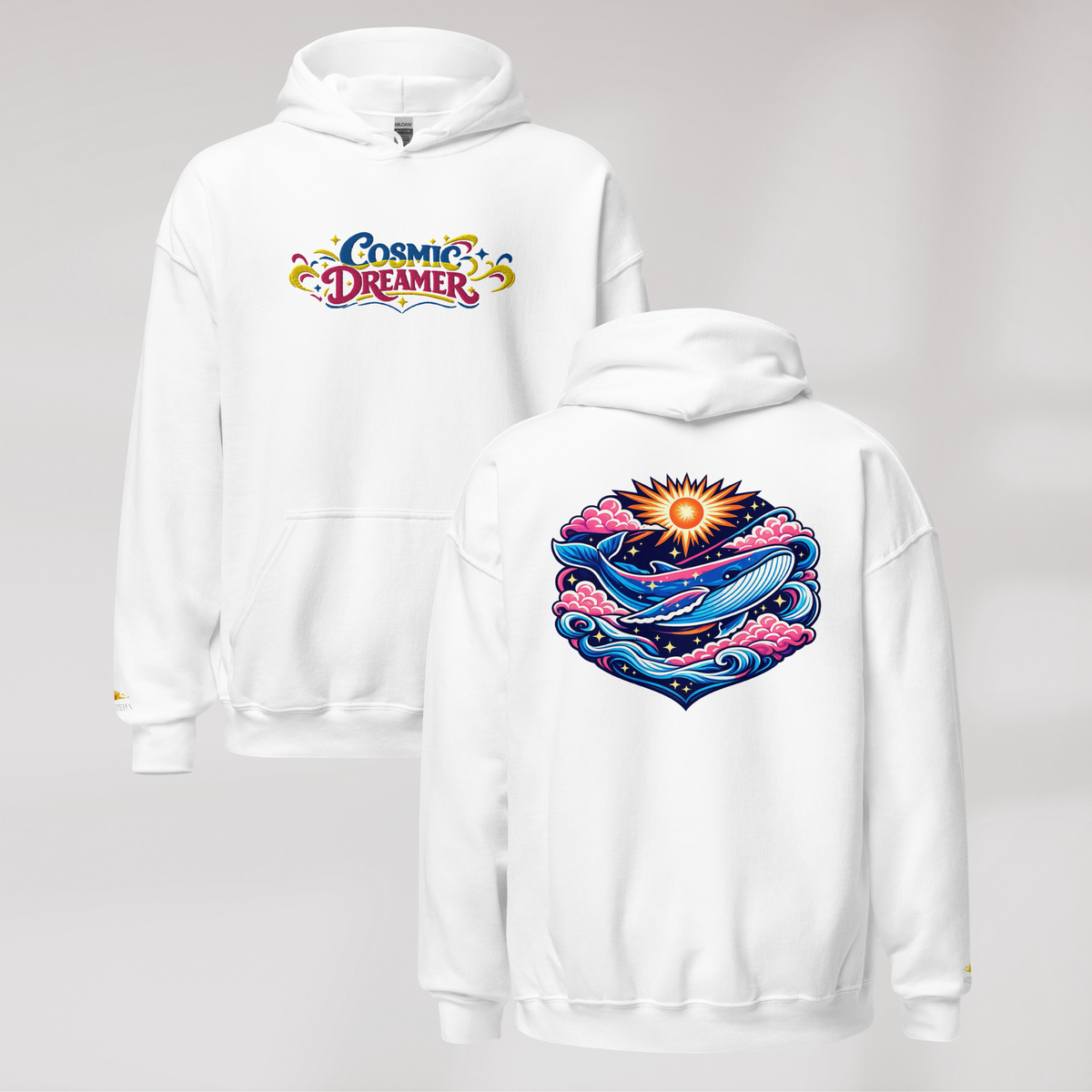 Cosmic Dreamer Hoodie Vibrant – Farbe Weiß – Ansicht 1