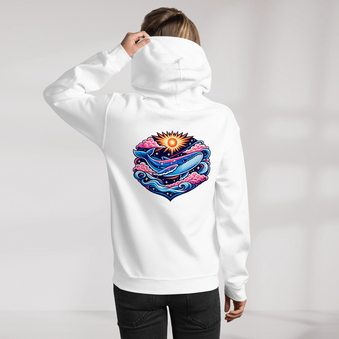 Cosmic Dreamer Hoodie Vibrant – Farbe Weiß – Ansicht 11