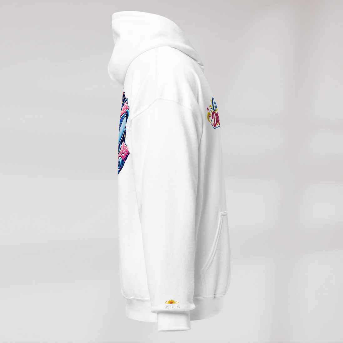 Cosmic Dreamer Hoodie Vibrant – Farbe Weiß – Ansicht 2