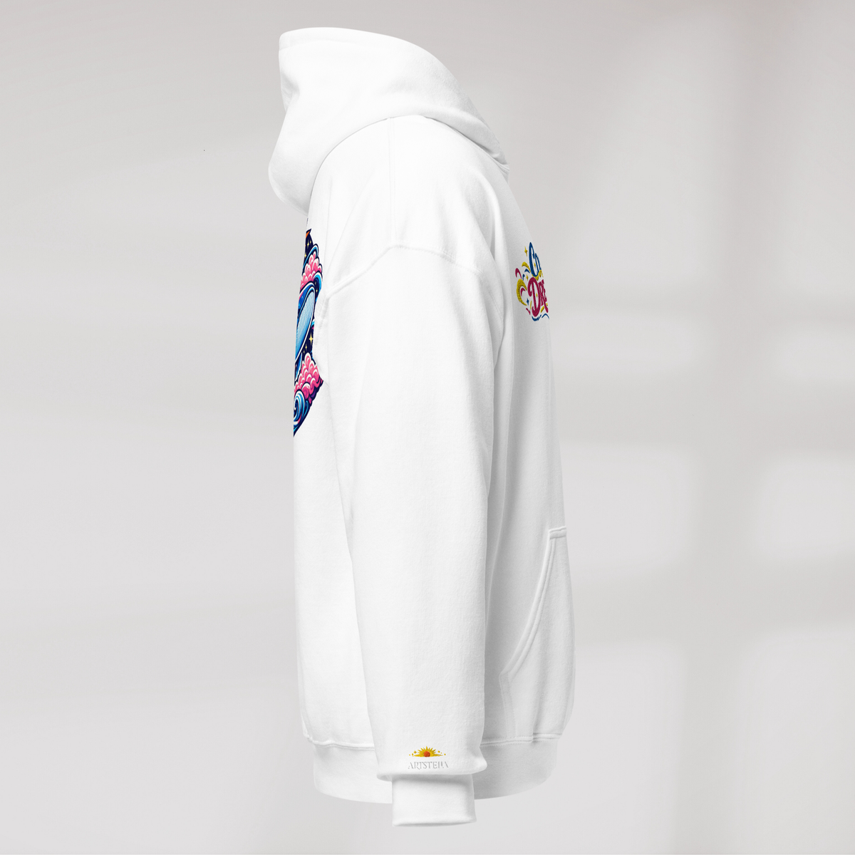 Cosmic Dreamer Hoodie Vibrant – Farbe Weiß – Ansicht 2