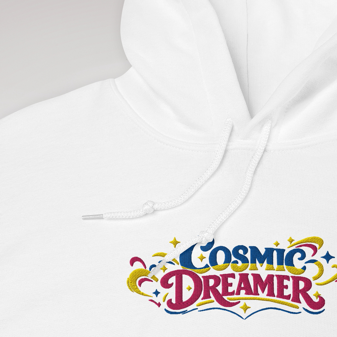 Cosmic Dreamer Hoodie Vibrant – Farbe Weiß – Ansicht 3