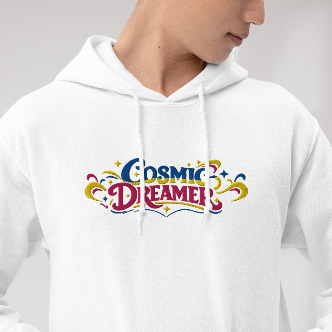 Cosmic Dreamer Hoodie Vibrant – Farbe Weiß – Ansicht 5