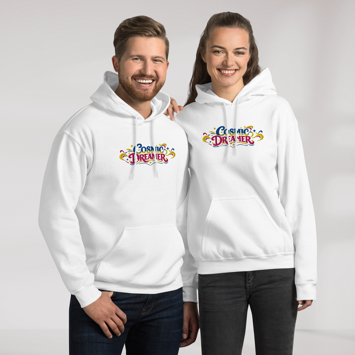 Cosmic Dreamer Hoodie Vibrant – Farbe Weiß – Ansicht 6