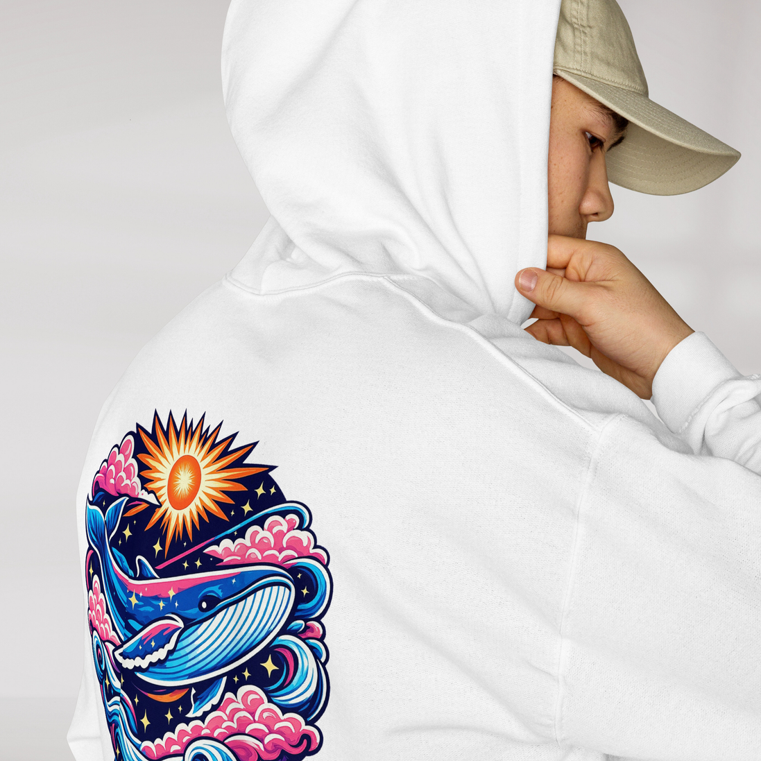 Cosmic Dreamer Hoodie Vibrant – Farbe Weiß – Ansicht 8