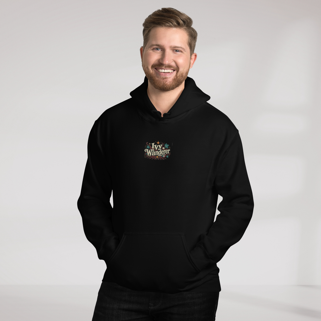 Ivy Wanderer Hoodie Retro – Farbe Schwarz – Ansicht 3