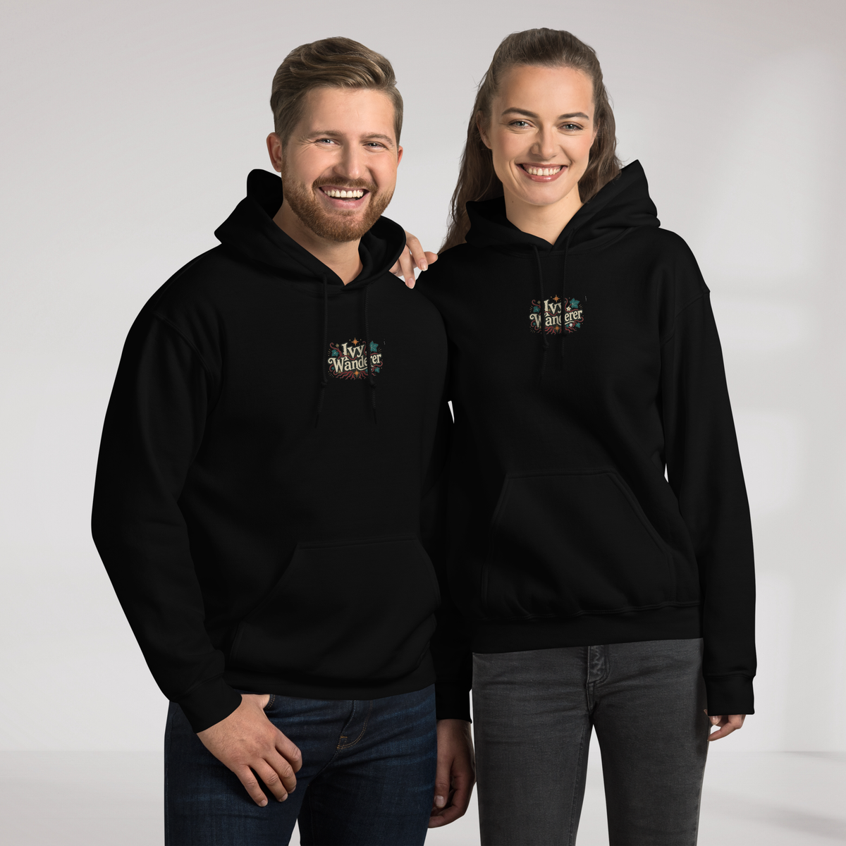 Ivy Wanderer Hoodie Retro – Farbe Schwarz – Ansicht 5
