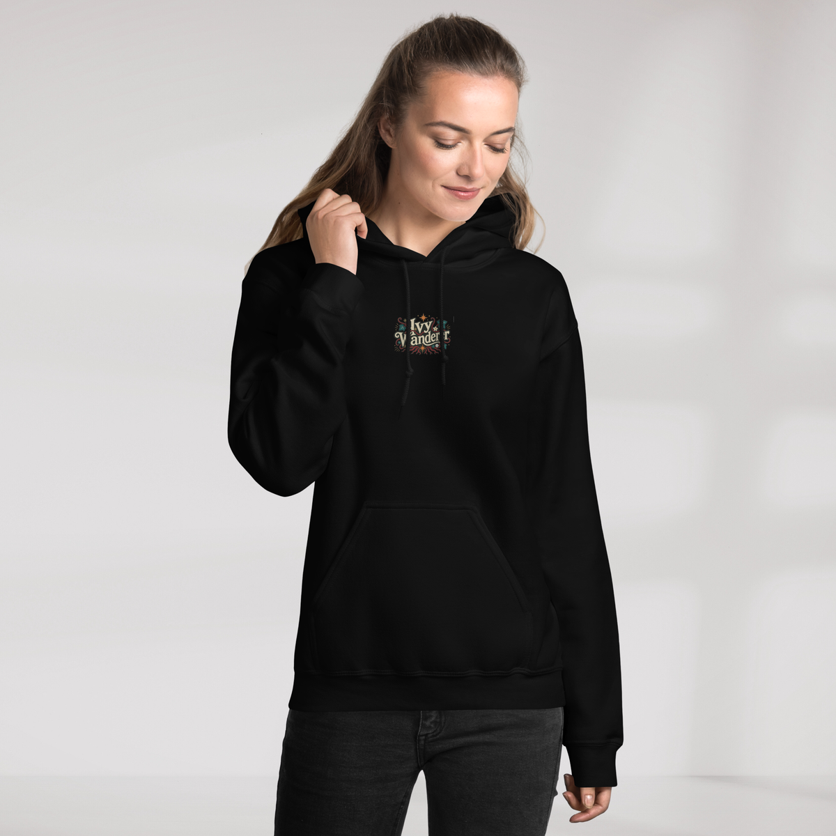 Ivy Wanderer Hoodie Retro – Farbe Schwarz – Ansicht 6