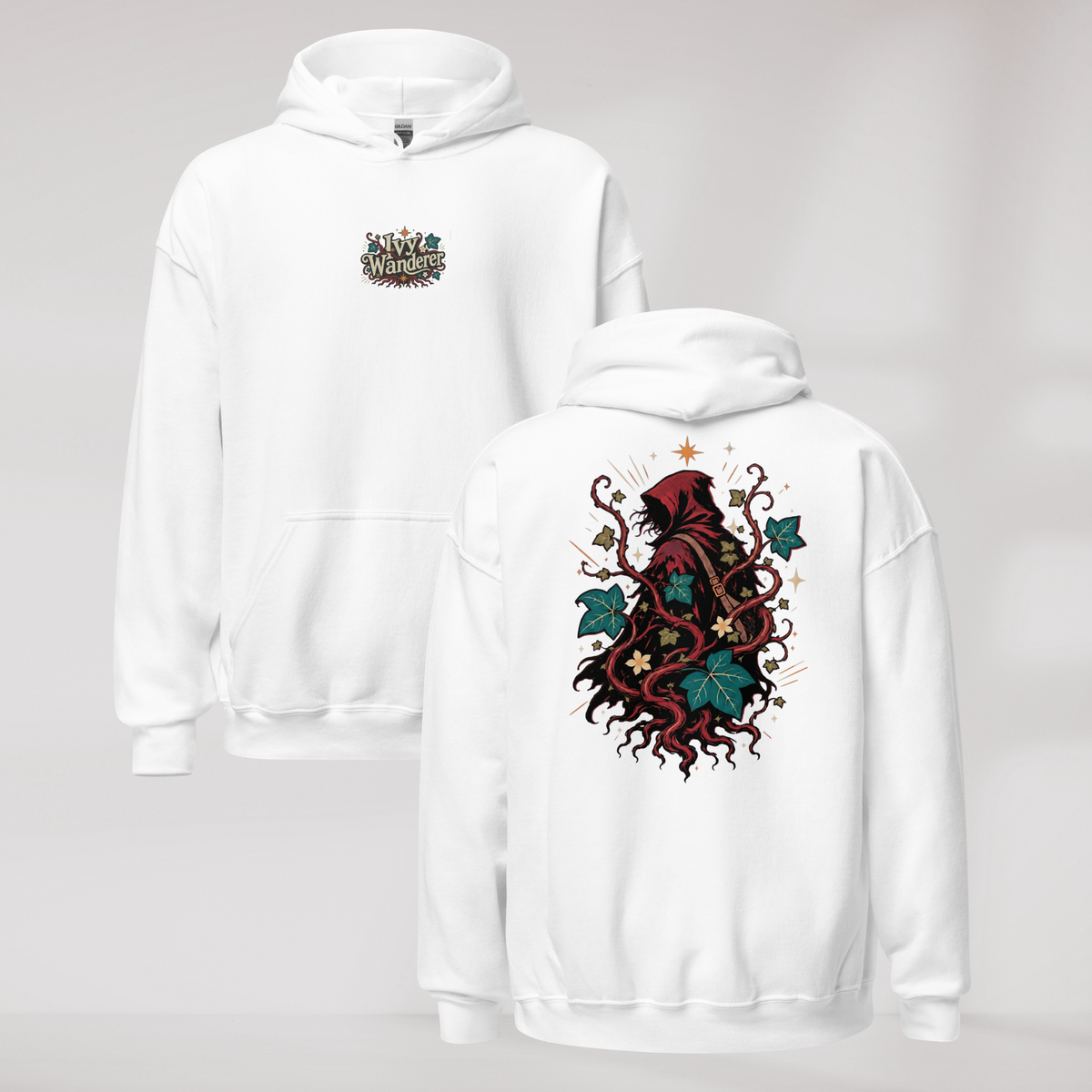 Ivy Wanderer Hoodie Retro – Farbe Weiß – Ansicht 1