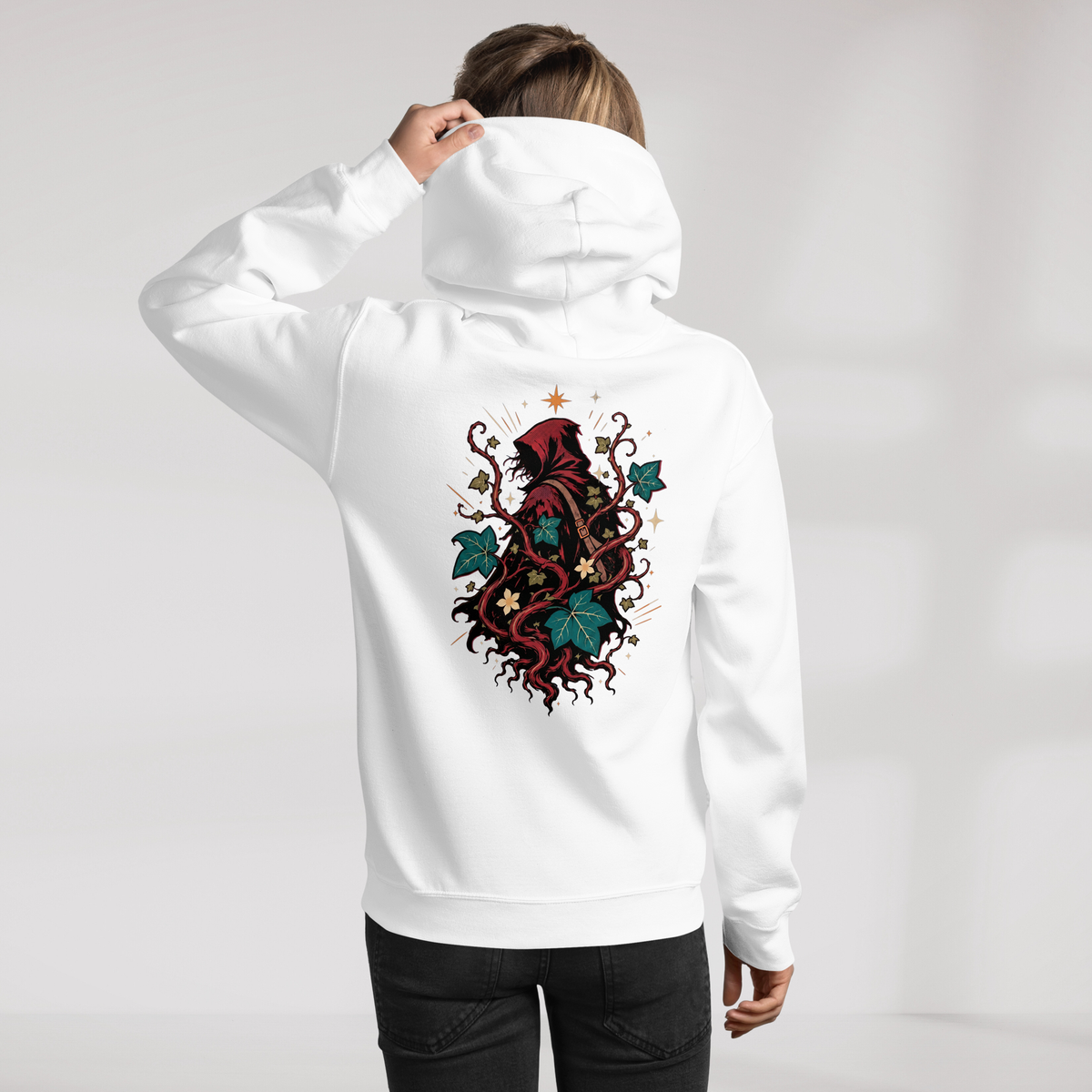 Ivy Wanderer Hoodie Retro – Farbe Weiß – Ansicht 7