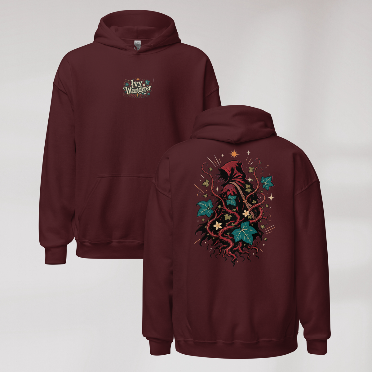 Ivy Wanderer Hoodie Retro – Farbe Kastanienbraun – Ansicht 1