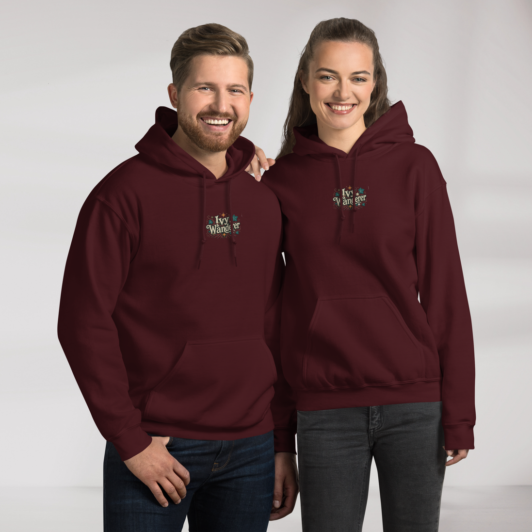Ivy Wanderer Hoodie Retro – Farbe Kastanienbraun – Ansicht 2