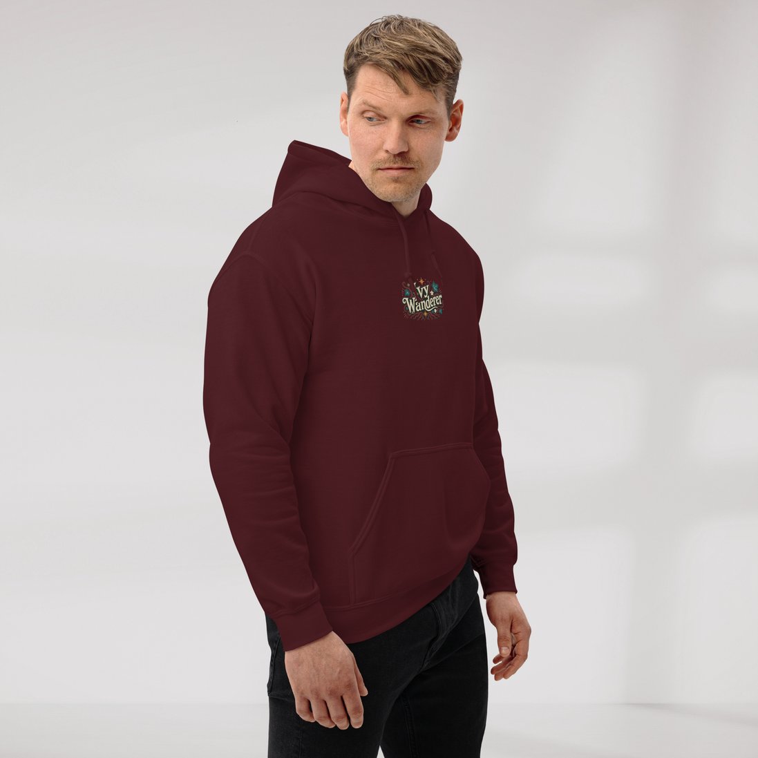 Ivy Wanderer Hoodie Retro – Farbe Kastanienbraun – Ansicht 5