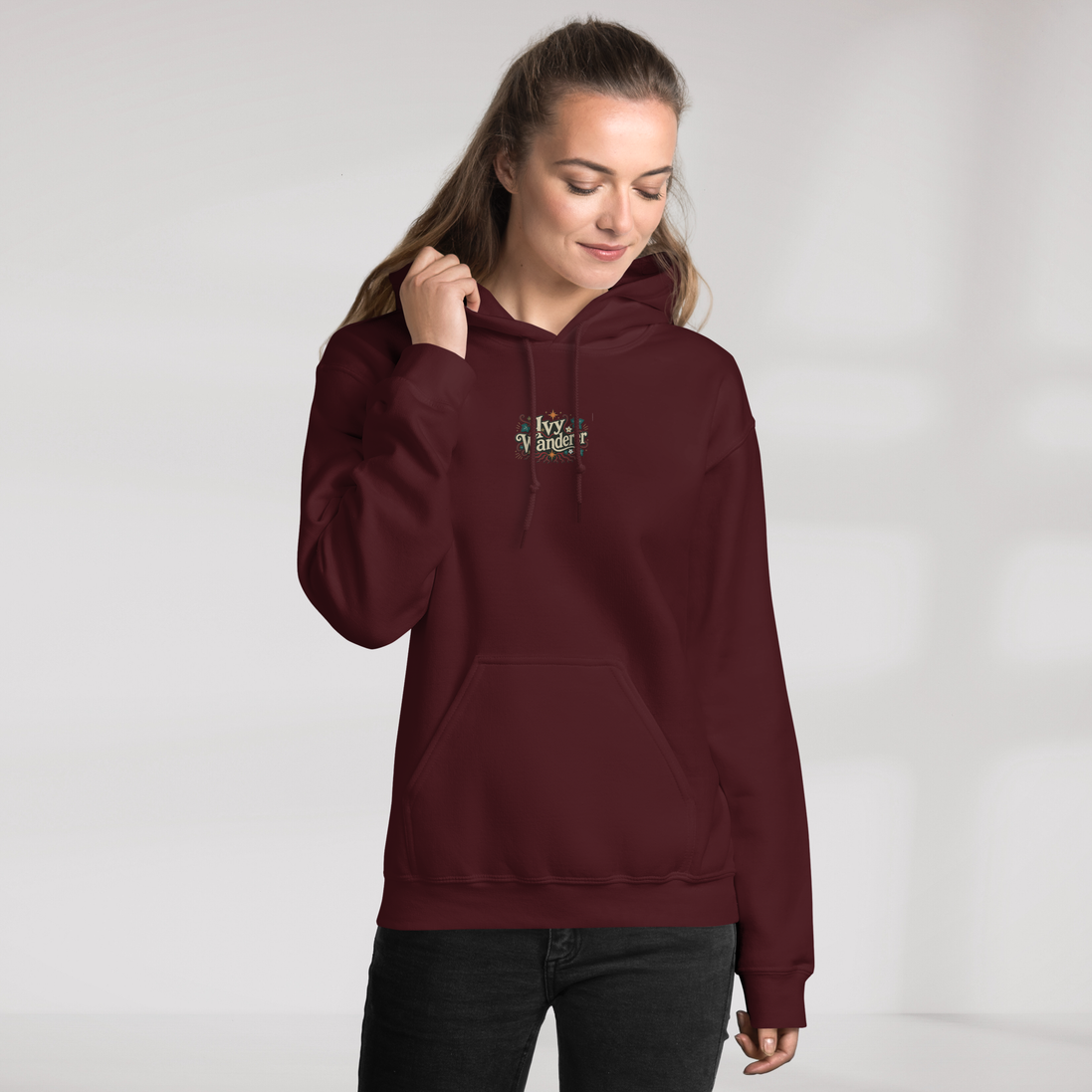 Ivy Wanderer Hoodie Retro – Farbe Kastanienbraun – Ansicht 7