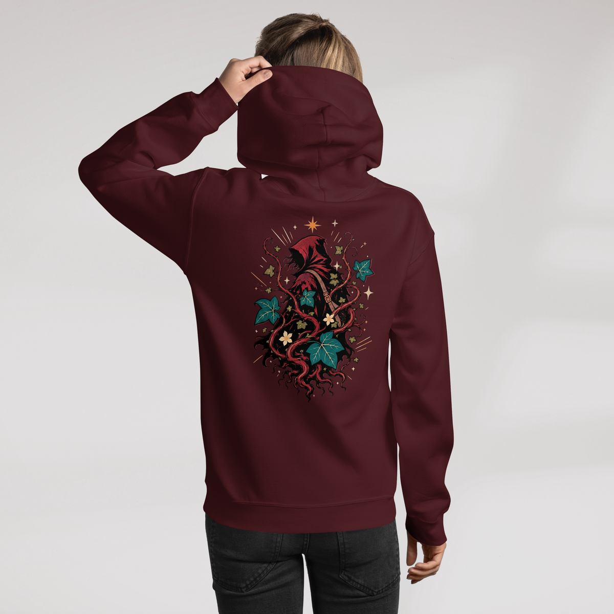 Ivy Wanderer Hoodie Retro – Farbe Kastanienbraun – Ansicht 8