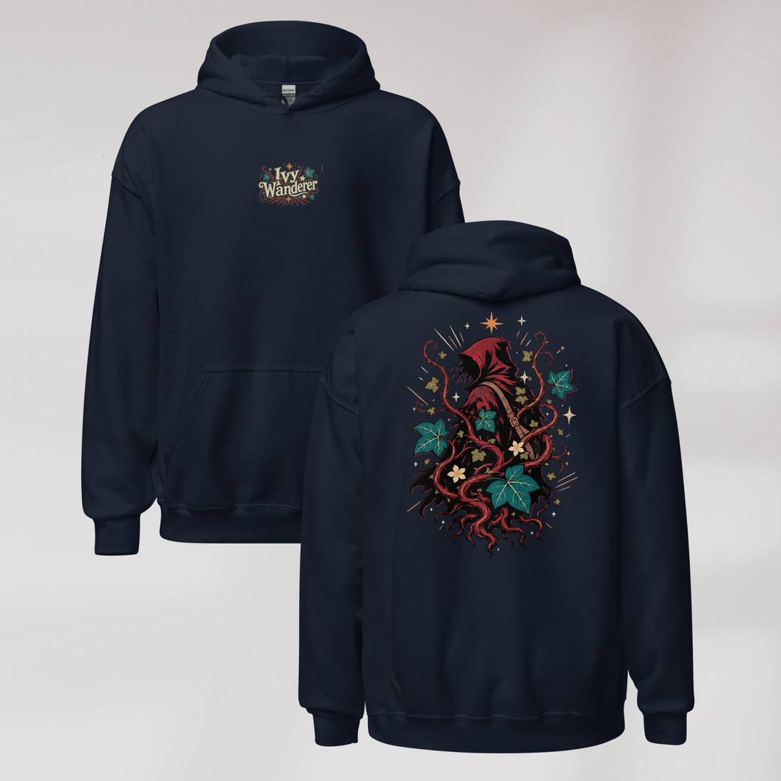 Ivy Wanderer Hoodie Retro – Farbe Navy – Ansicht 1