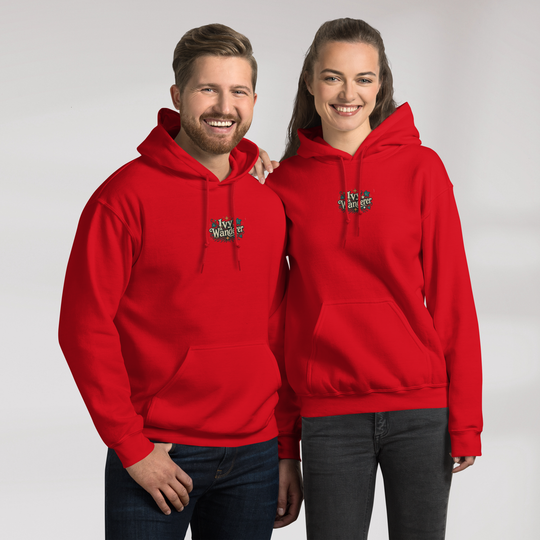 Ivy Wanderer Hoodie Retro – Farbe Rot – Ansicht 2