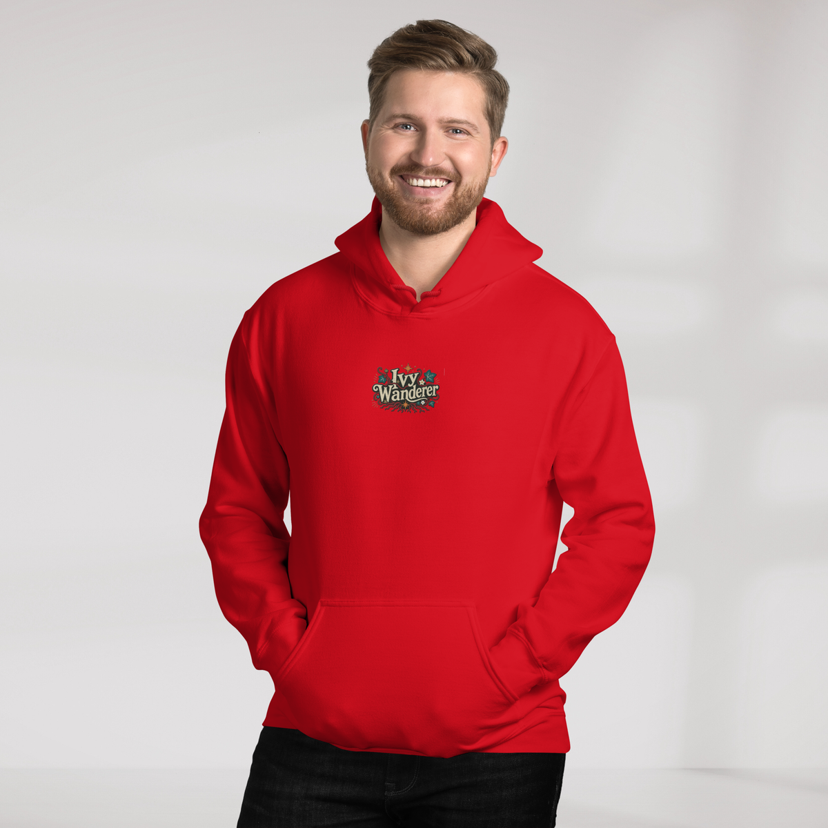 Ivy Wanderer Hoodie Retro – Farbe Rot – Ansicht 4