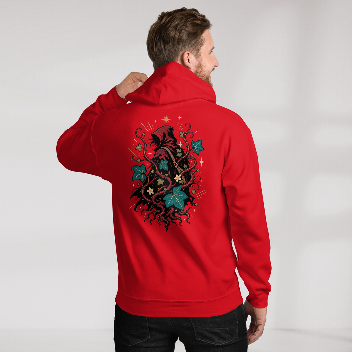 Ivy Wanderer Hoodie Retro – Farbe Rot – Ansicht 6