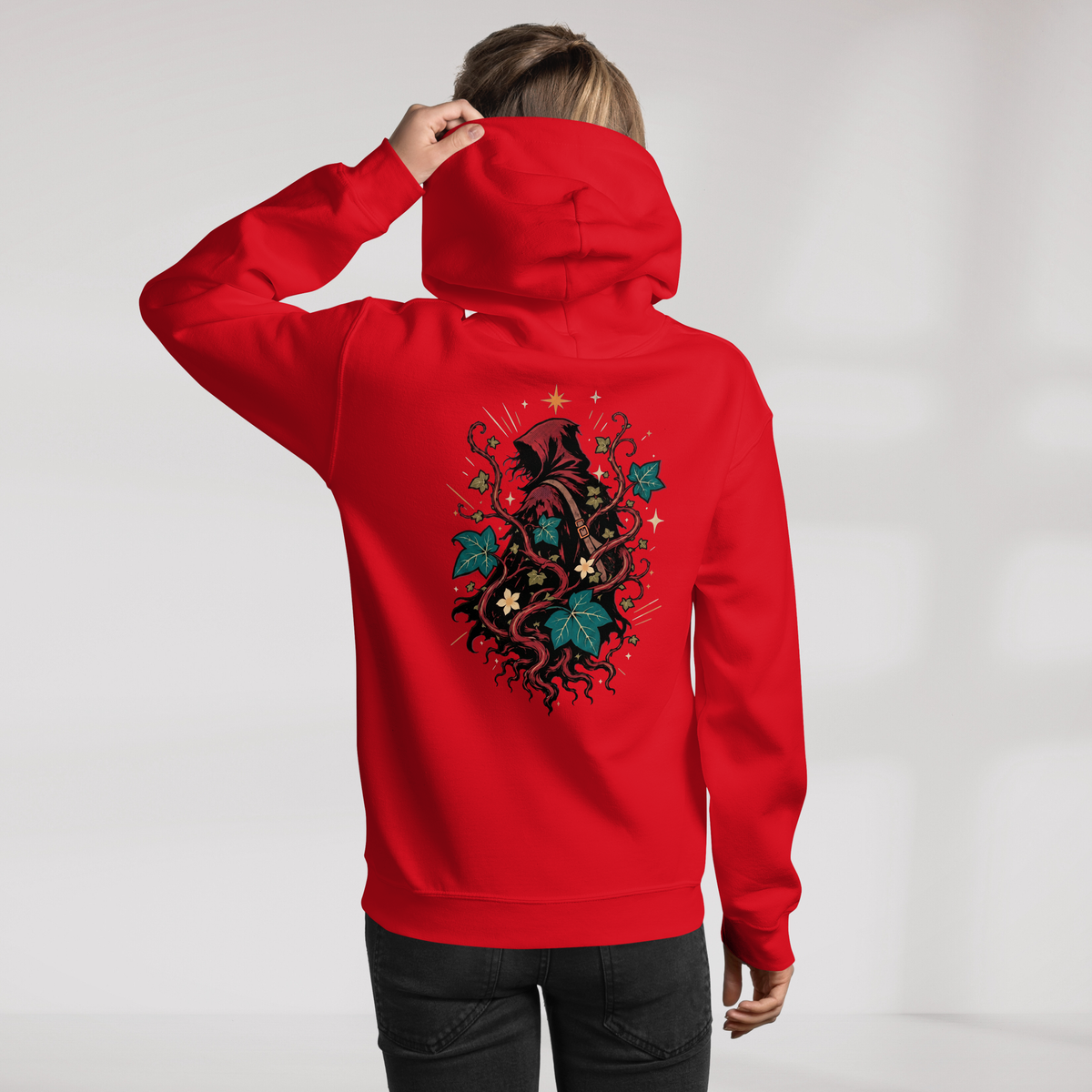 Ivy Wanderer Hoodie Retro – Farbe Rot – Ansicht 8