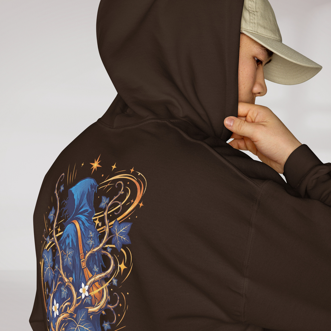 Ivy Wanderer Hoodie Vibrant (M) – Farbe Dunkle Schokolade – Ansicht 4