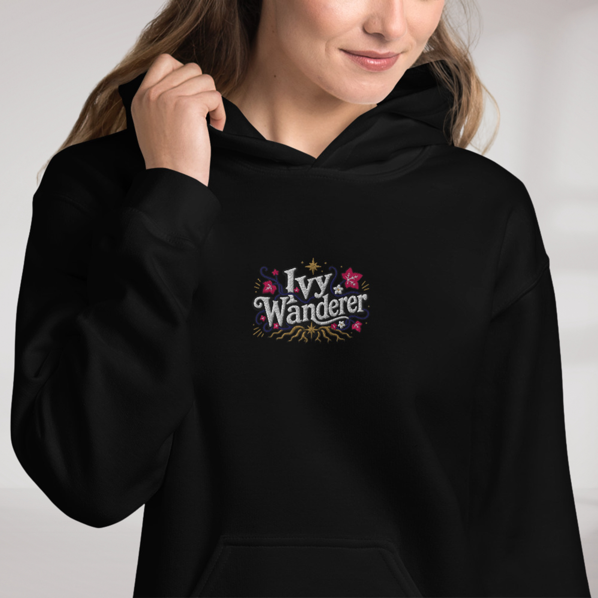 Ivy Wanderer Hoodie Vibrant (F) – Farbe Schwarz – Ansicht 4