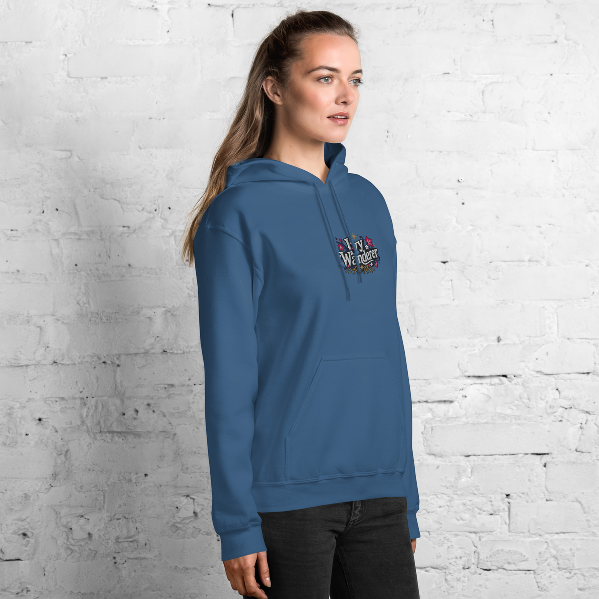 Ivy Wanderer Hoodie Vibrant (F) – Farbe Indigoblau – Ansicht 6