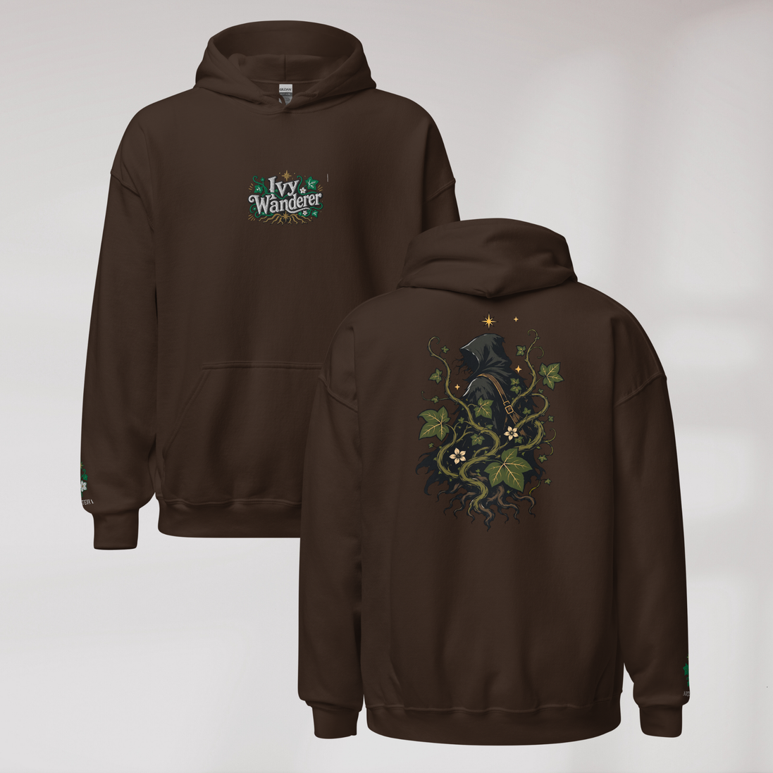Ivy Wanderer Hoodie Grün ver. – Farbe Dunkle Schokolade – Ansicht 1