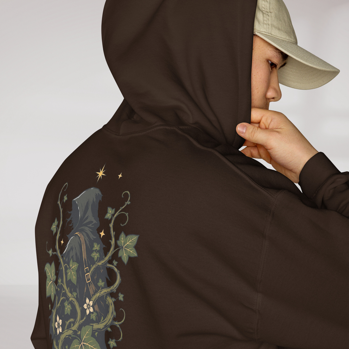 Ivy Wanderer Hoodie Grün ver. – Farbe Dunkle Schokolade – Ansicht 6
