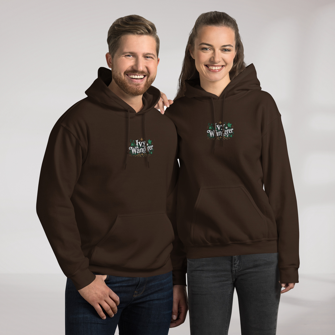 Ivy Wanderer Hoodie Grün ver. – Farbe Dunkle Schokolade – Ansicht 7