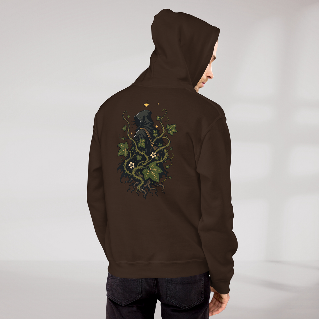 Ivy Wanderer Hoodie Grün ver. – Farbe Dunkle Schokolade – Ansicht 9