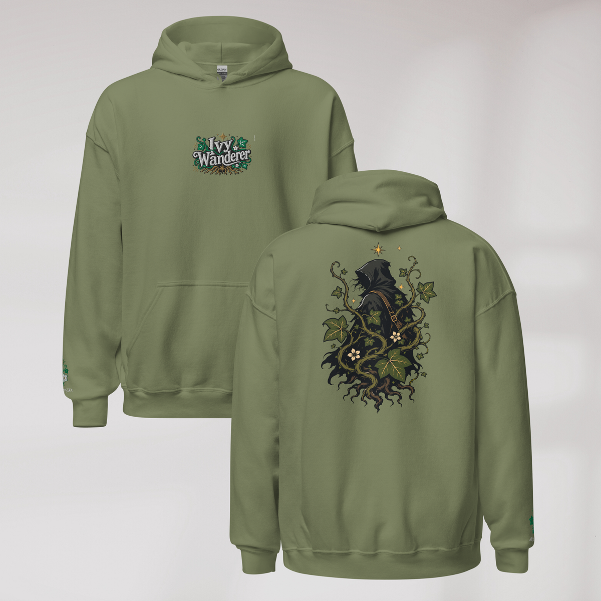 Ivy Wanderer Hoodie Grün ver. – Farbe Militärgrün – Ansicht 1