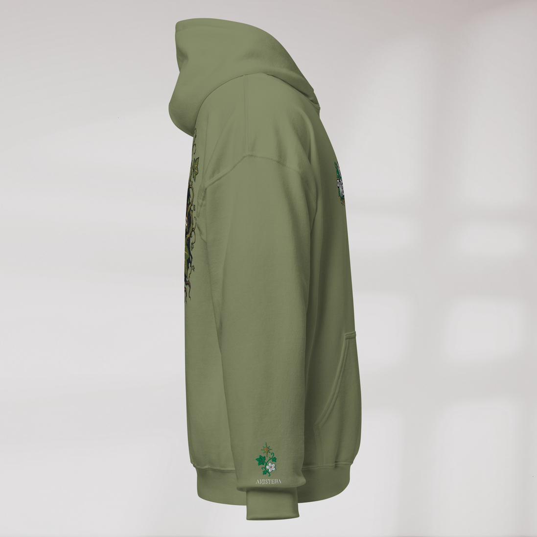 Ivy Wanderer Hoodie Grün ver. – Farbe Militärgrün – Ansicht 2