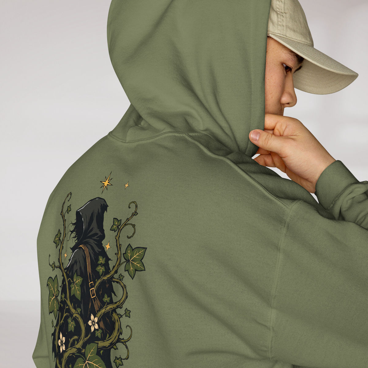 Ivy Wanderer Hoodie Grün ver. – Farbe Militärgrün – Ansicht 6