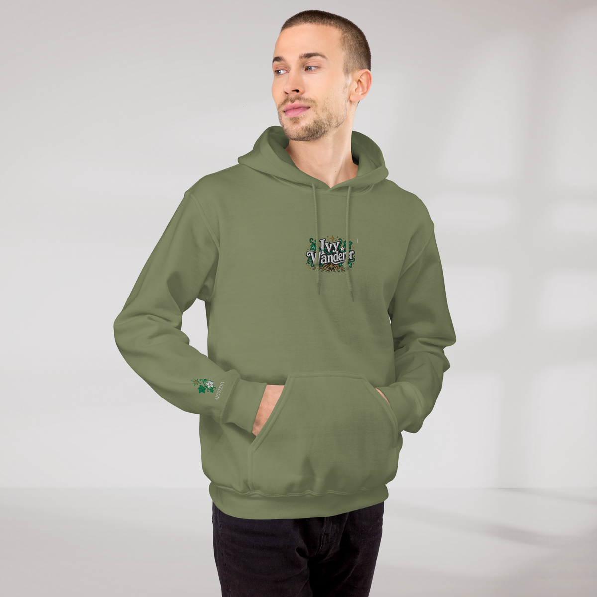 Ivy Wanderer Hoodie Grün ver. – Farbe Militärgrün – Ansicht 8