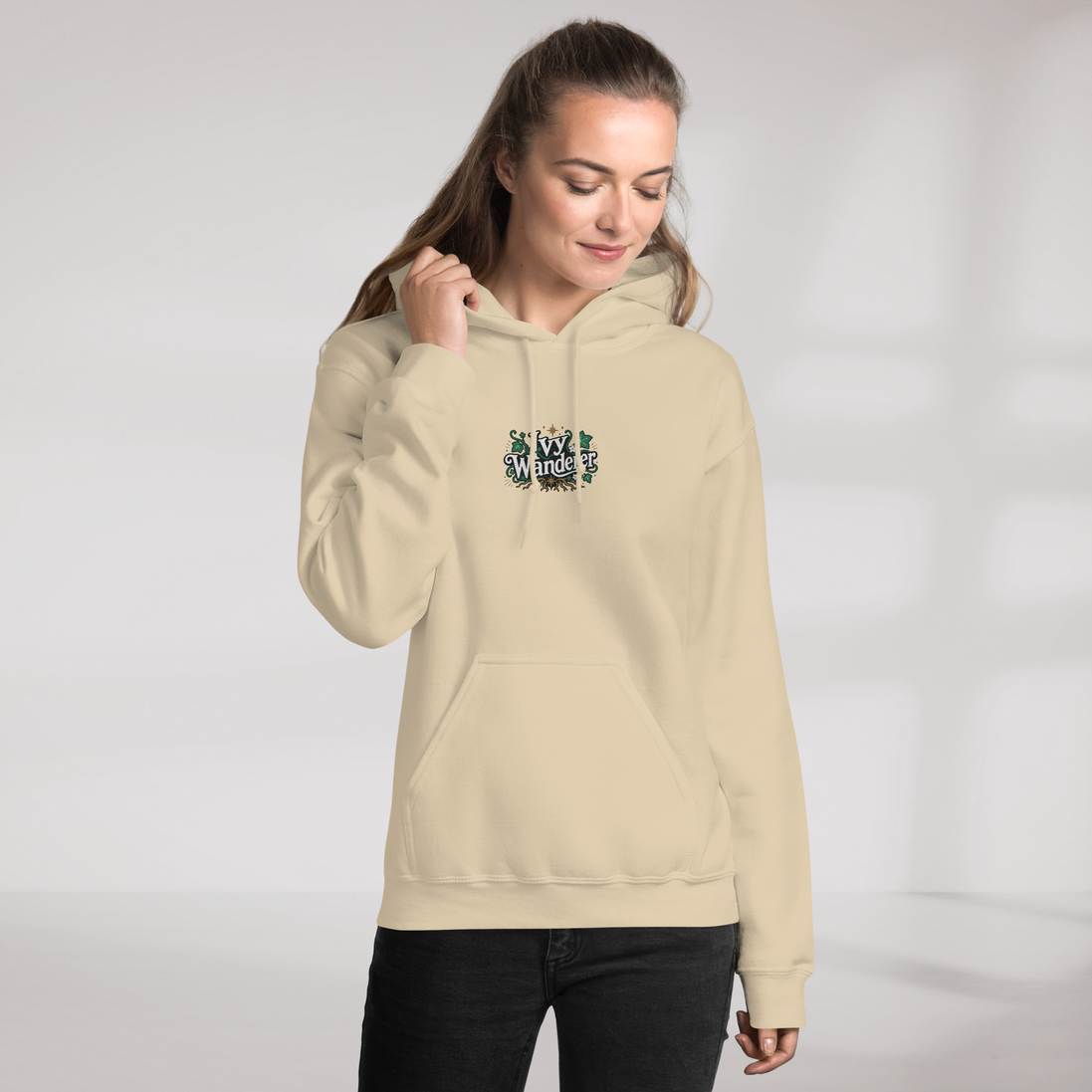 Ivy Wanderer Hoodie Grün ver. – Farbe Sand – Ansicht 10