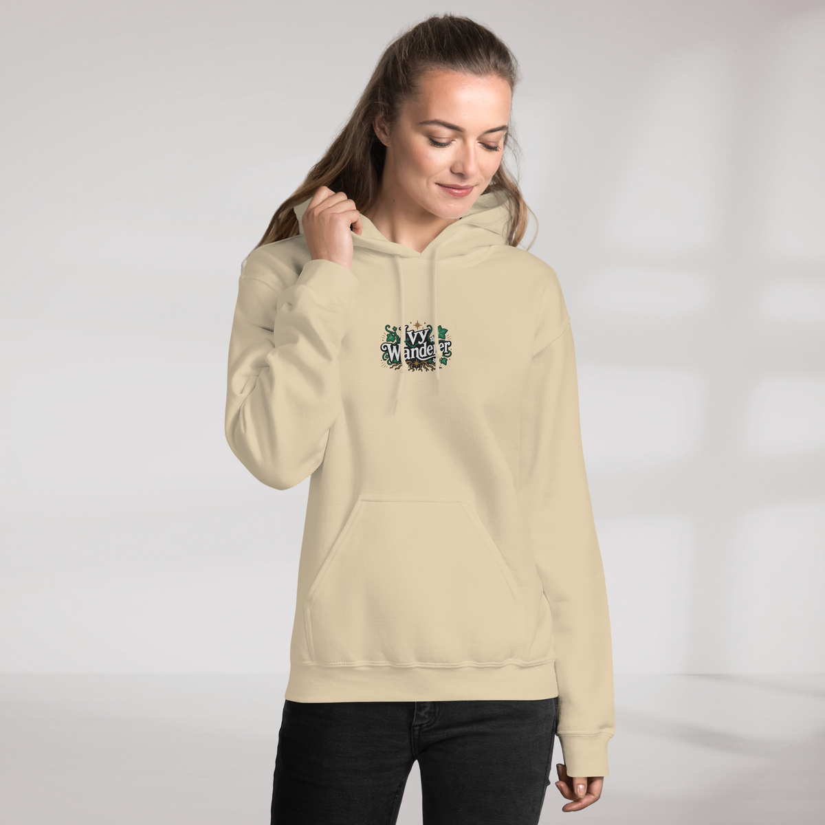 Ivy Wanderer Hoodie Grün ver. – Farbe Sand – Ansicht 10