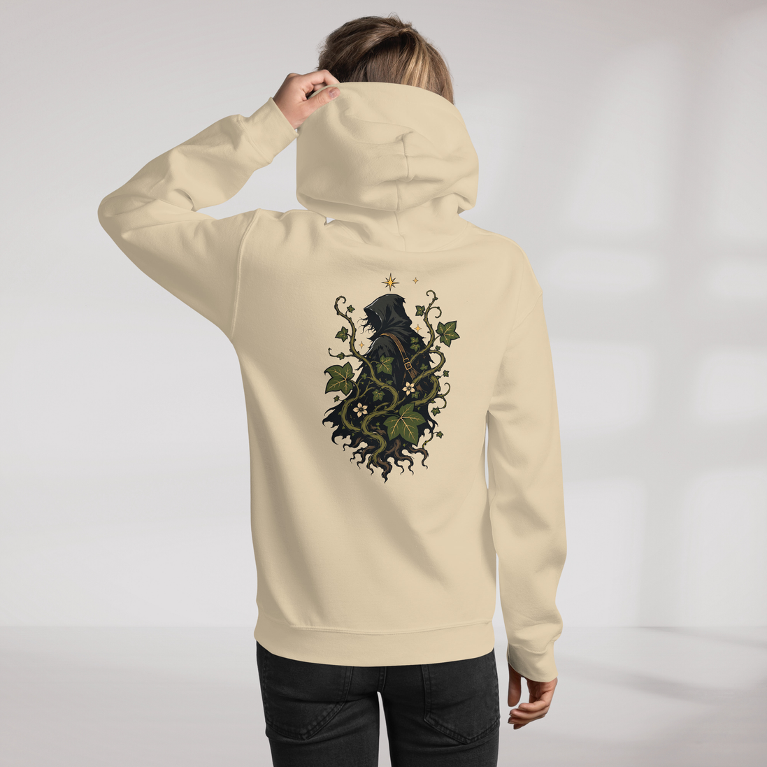Ivy Wanderer Hoodie Grün ver. – Farbe Sand – Ansicht 11