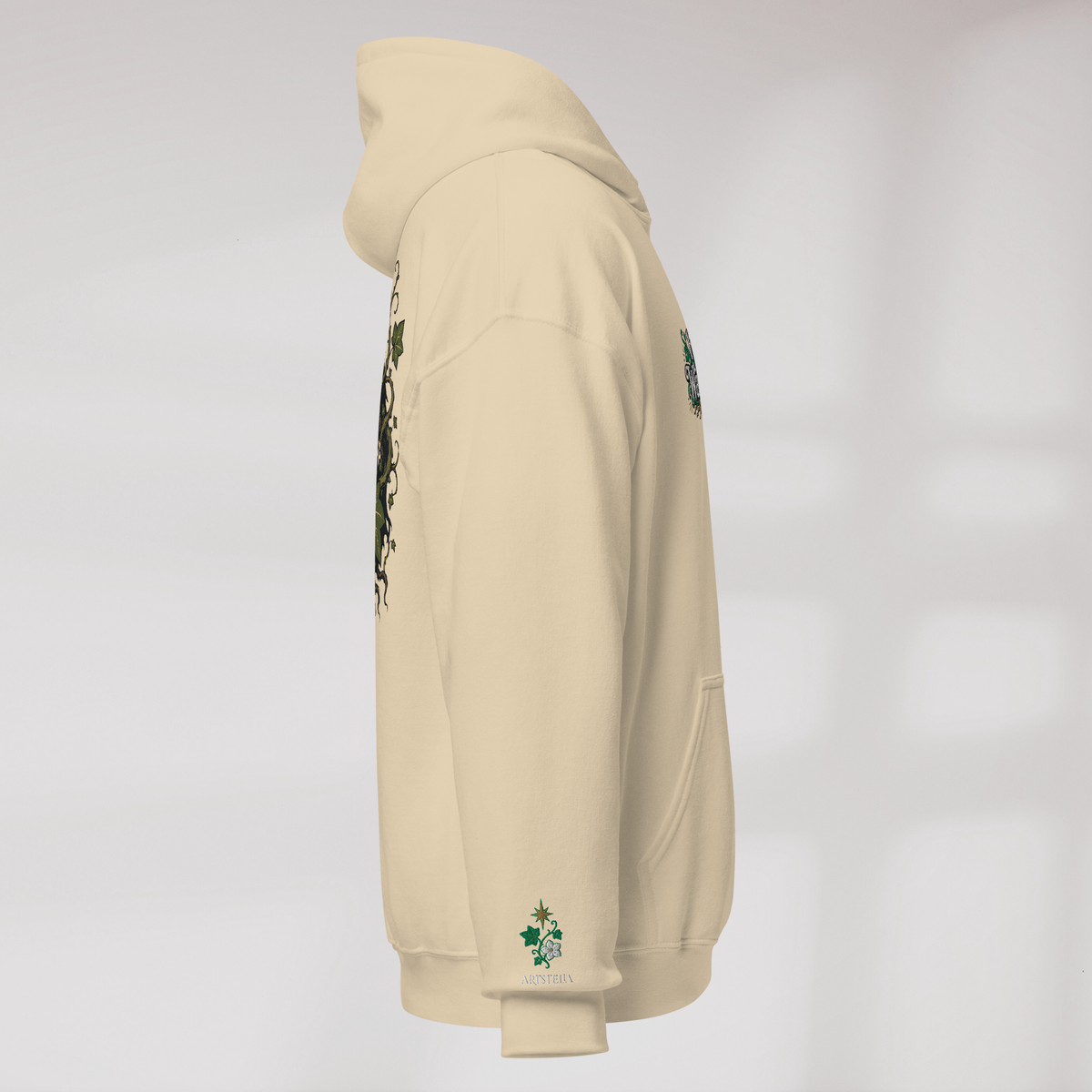 Ivy Wanderer Hoodie Grün ver. – Farbe Sand – Ansicht 2