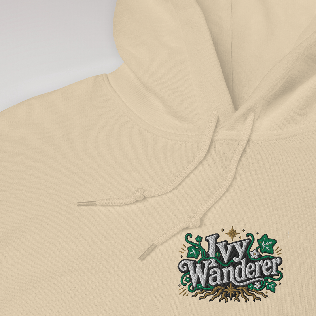 Ivy Wanderer Hoodie Grün ver. – Farbe Sand – Ansicht 3