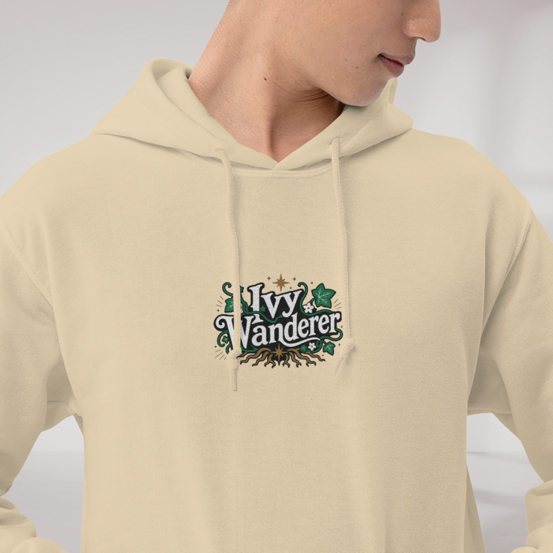 Ivy Wanderer Hoodie Grün ver. – Farbe Sand – Ansicht 4