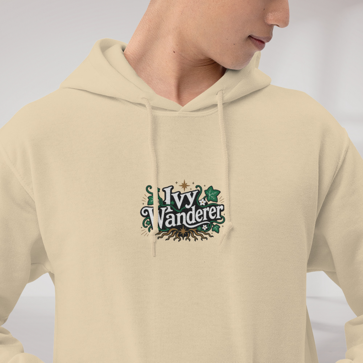 Ivy Wanderer Hoodie Grün ver. – Farbe Sand – Ansicht 4