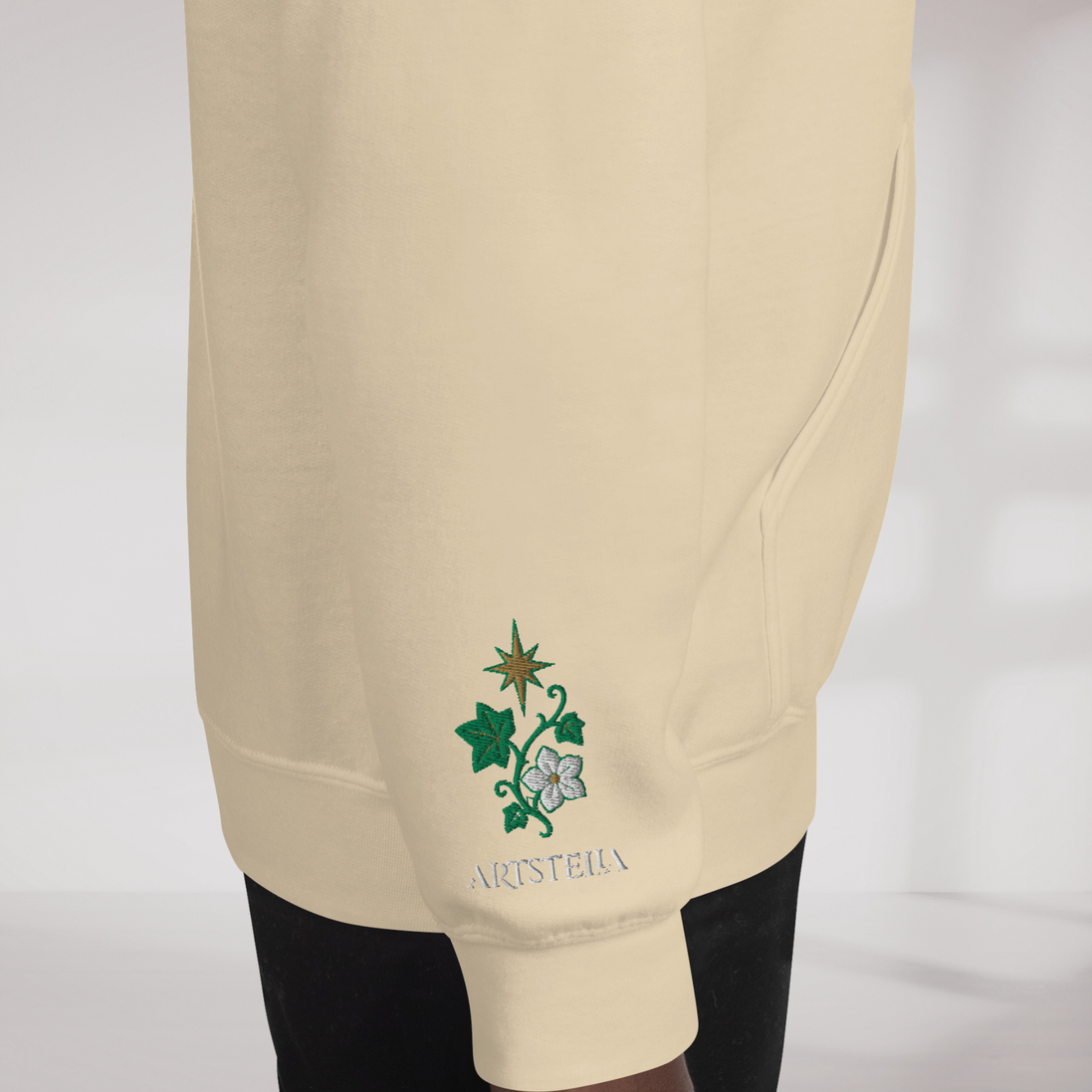 Ivy Wanderer Hoodie Grün ver. – Farbe Sand – Ansicht 5