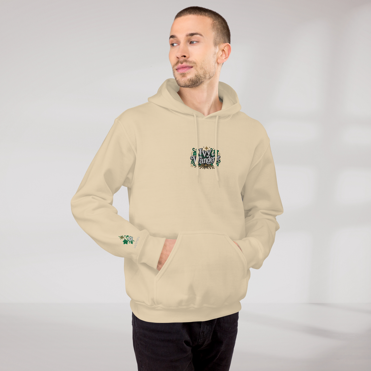 Ivy Wanderer Hoodie Grün ver. – Farbe Sand – Ansicht 8